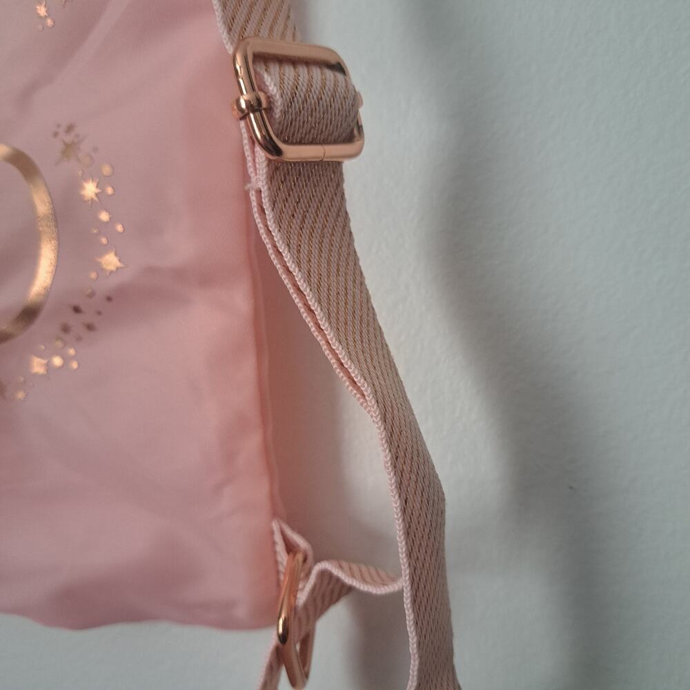 Disney Bibbidi  Bobbidi Boutique Adjustable Backpack Sack Pink and Gold - Picture 4 of 8